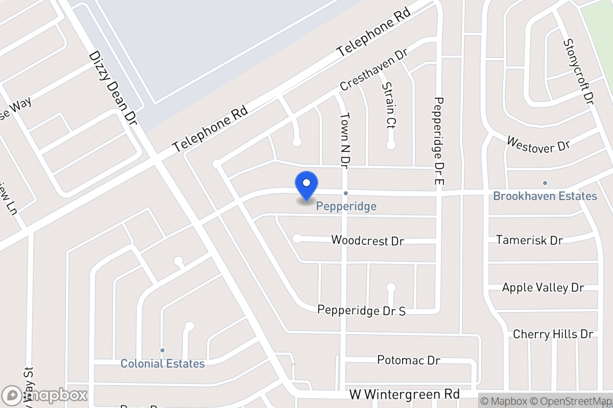 Map of 1014 Brookhaven Dr