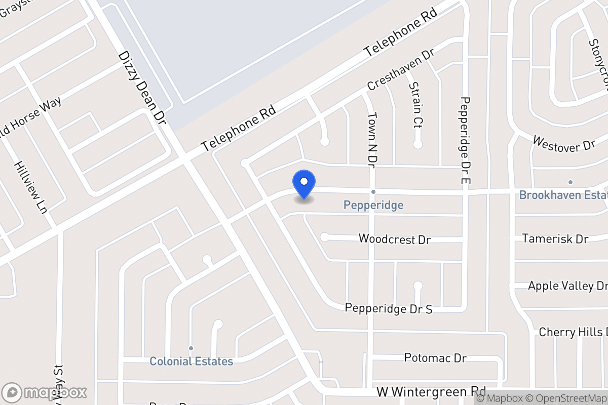 Map of 1026 Brookhaven Dr