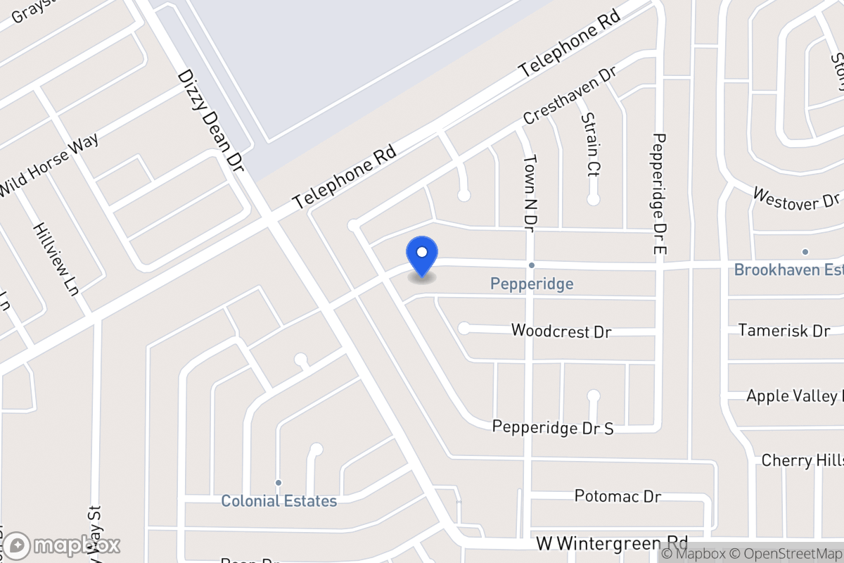 Map of 1030 Brookhaven Dr