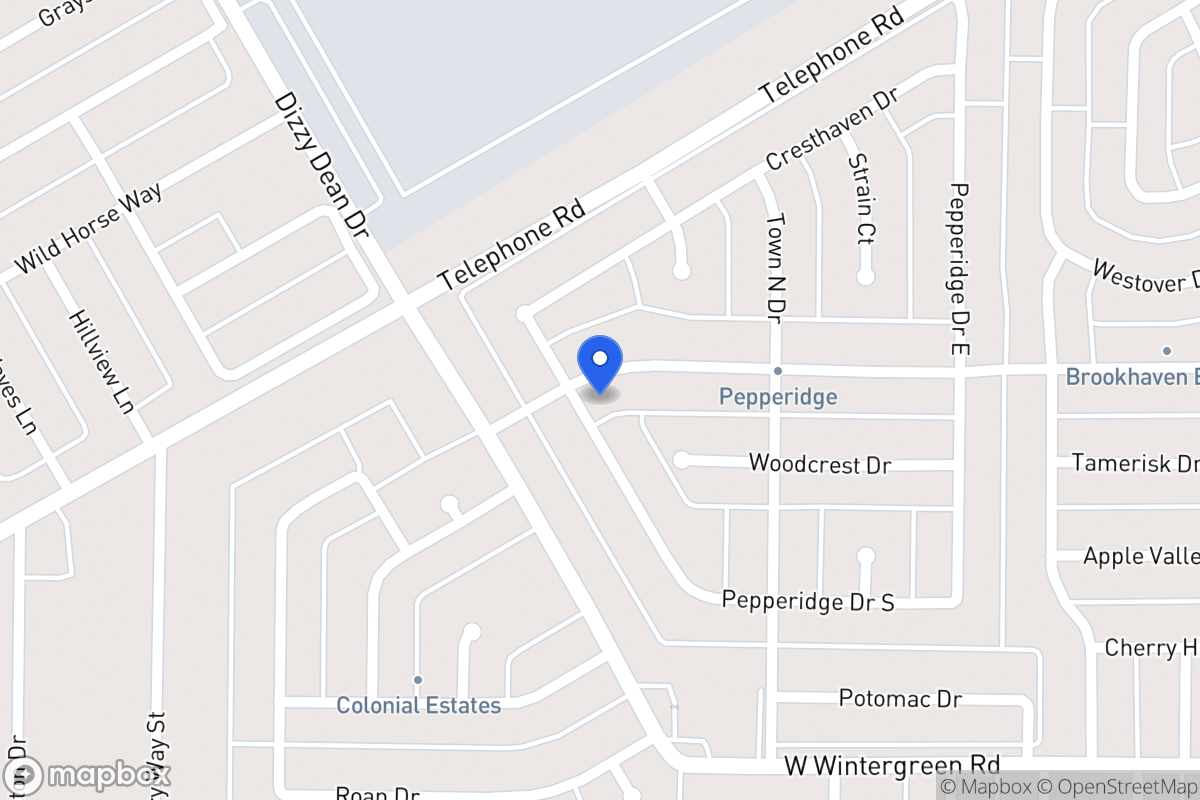 Map of 1034 Brookhaven Dr