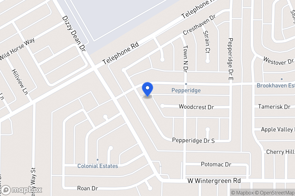 Map of 1057 Pepperidge Dr