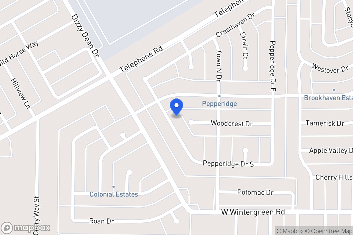 Map of 1053 Pepperidge Dr