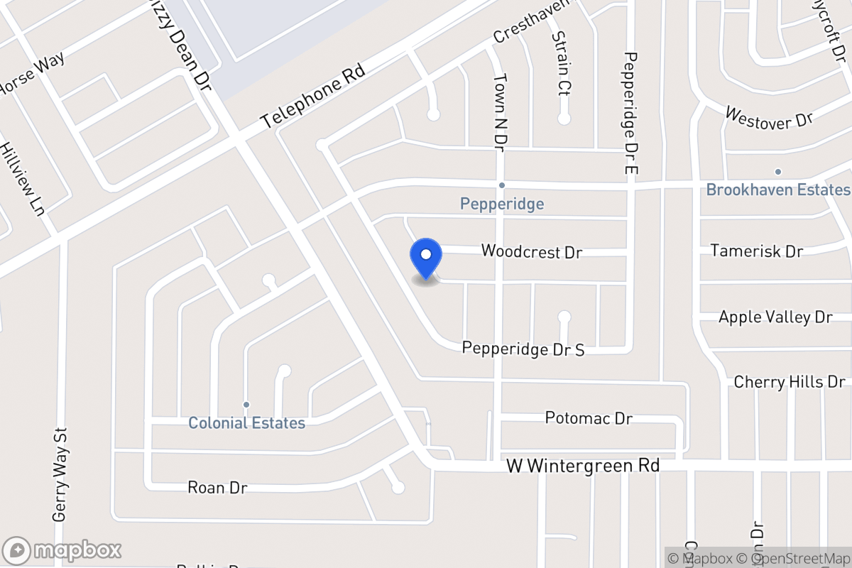 Map of 1037 Pepperidge Dr