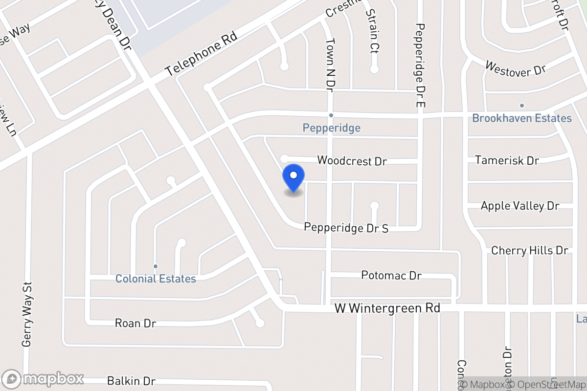 Map of 1029 Pepperidge Dr
