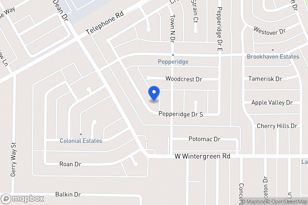 Map of 1025 Pepperidge Dr