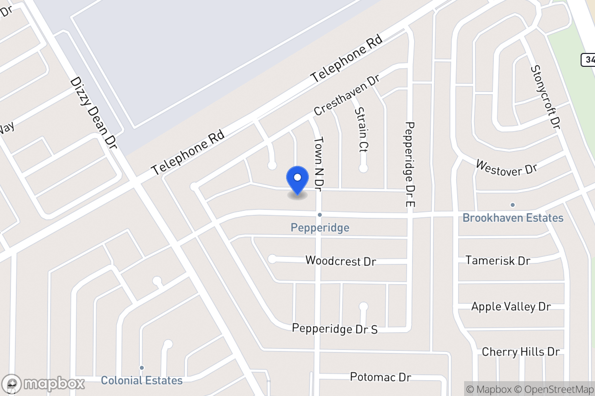 Map of 1005 Brookhaven Dr