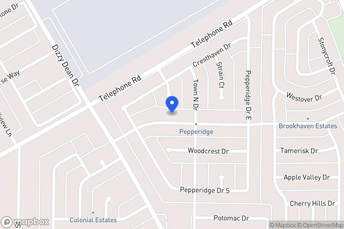 Map of 1013 Brookhaven Dr