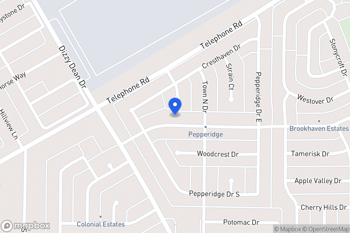 Map of 1017 Brookhaven Dr