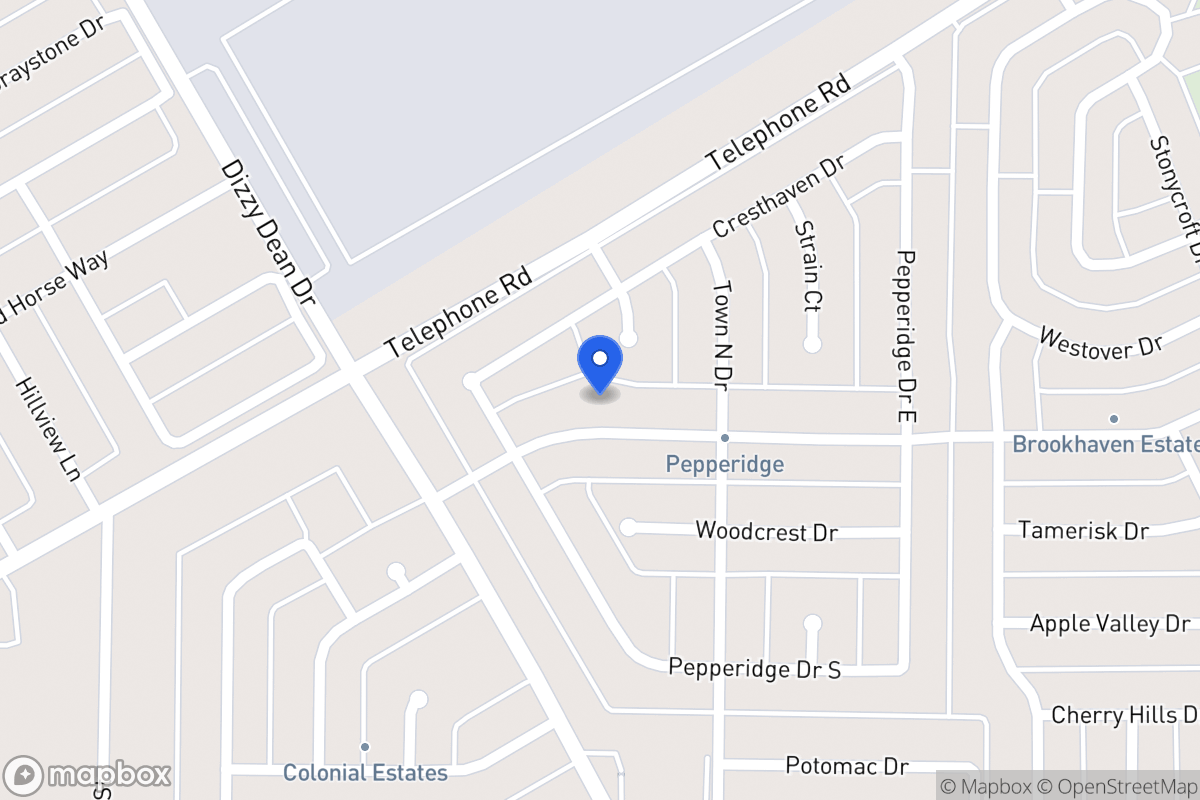 Map of 1021 Brookhaven Dr
