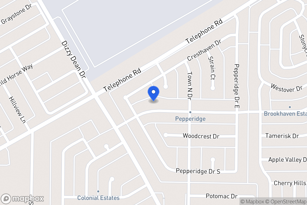 Map of 1025 Brookhaven Dr