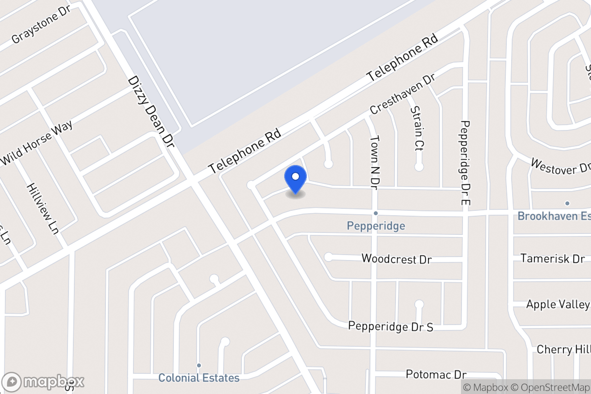 Map of 1029 Brookhaven Dr