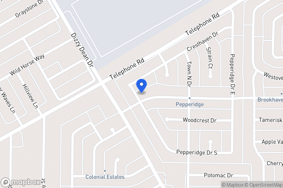 Map of 1037 Brookhaven Dr