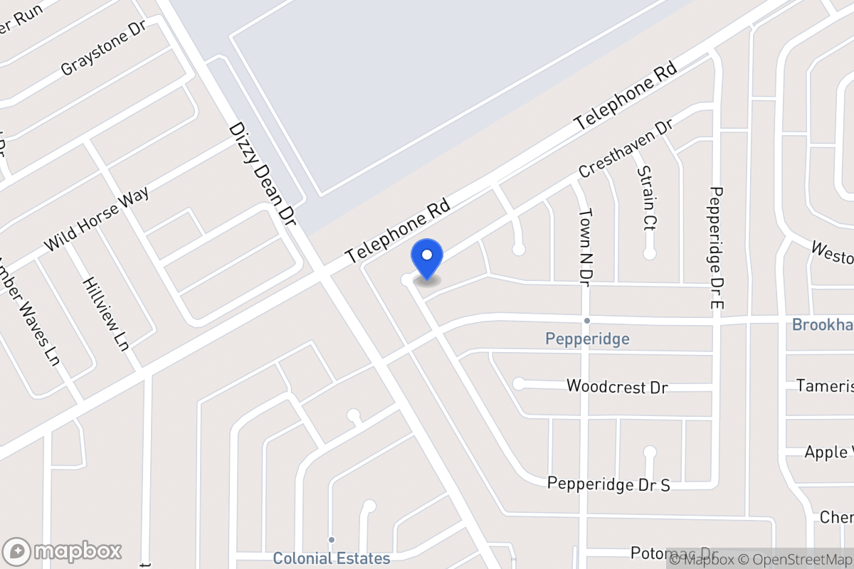 Map of 1128 Cresthaven Dr