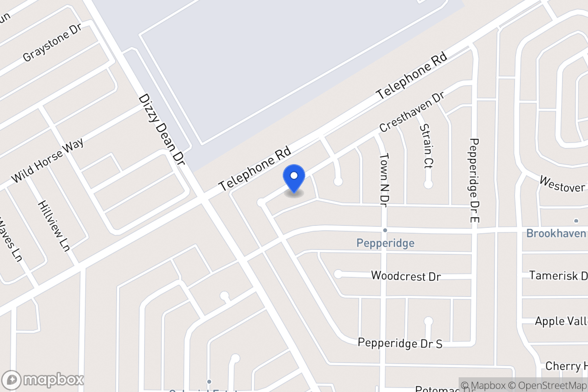 Map of 1120 Cresthaven Dr