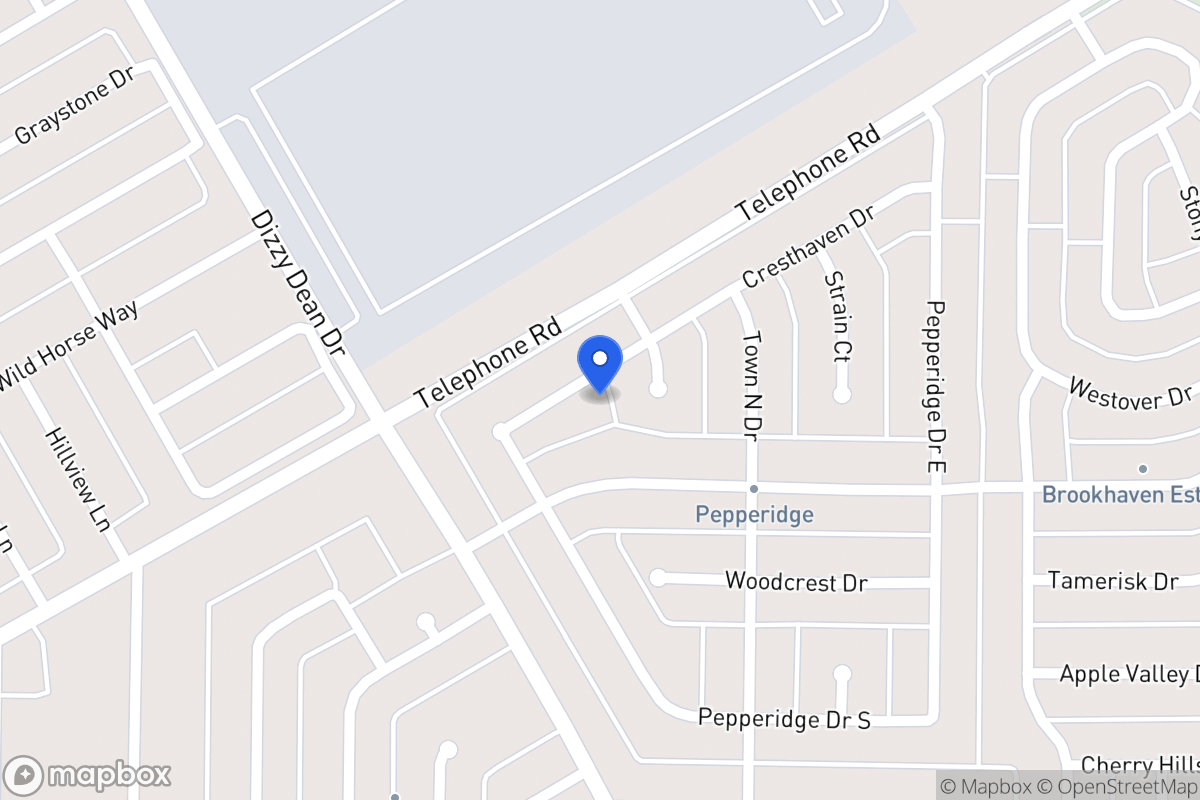 Map of 1112 Cresthaven Dr