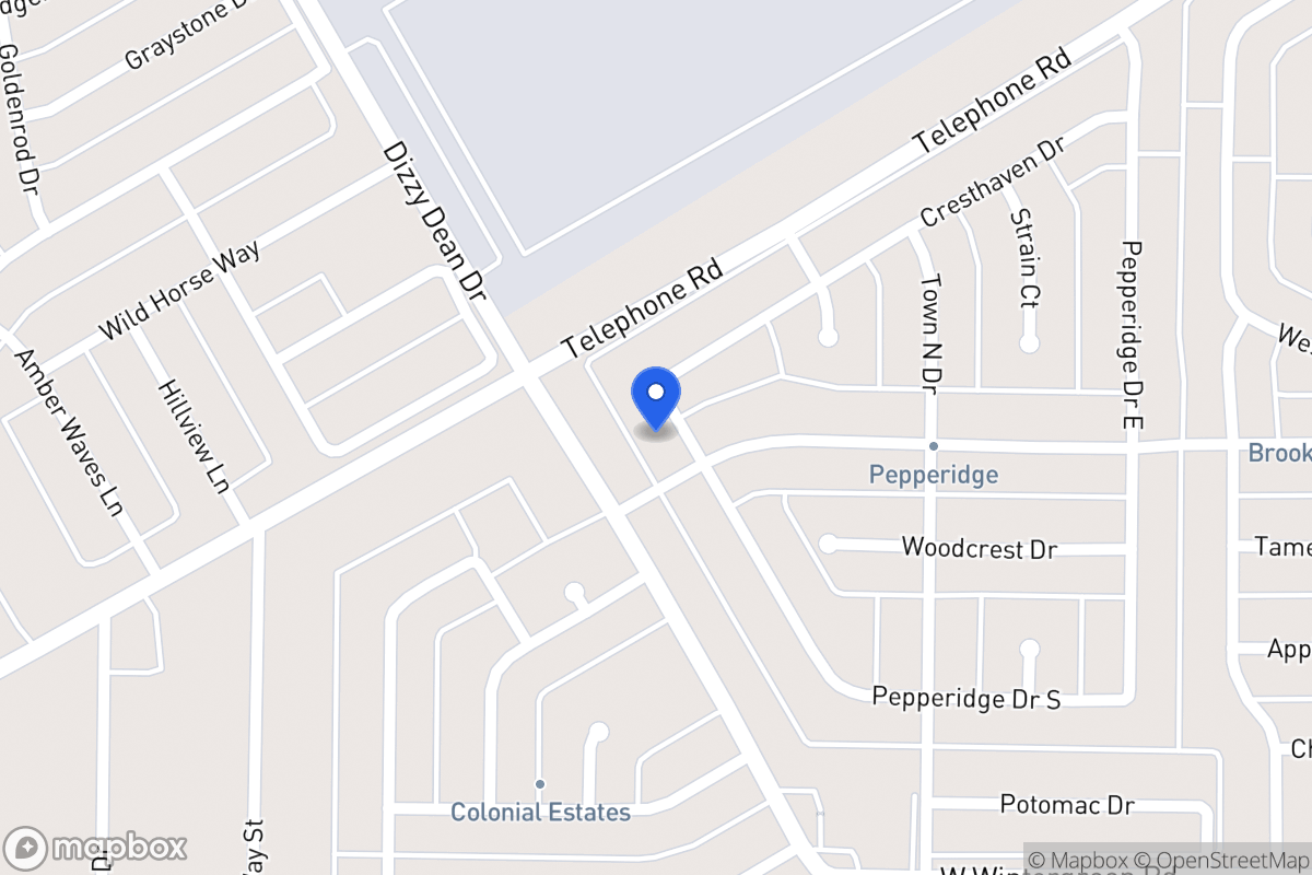 Map of 1107 Pepperidge Dr