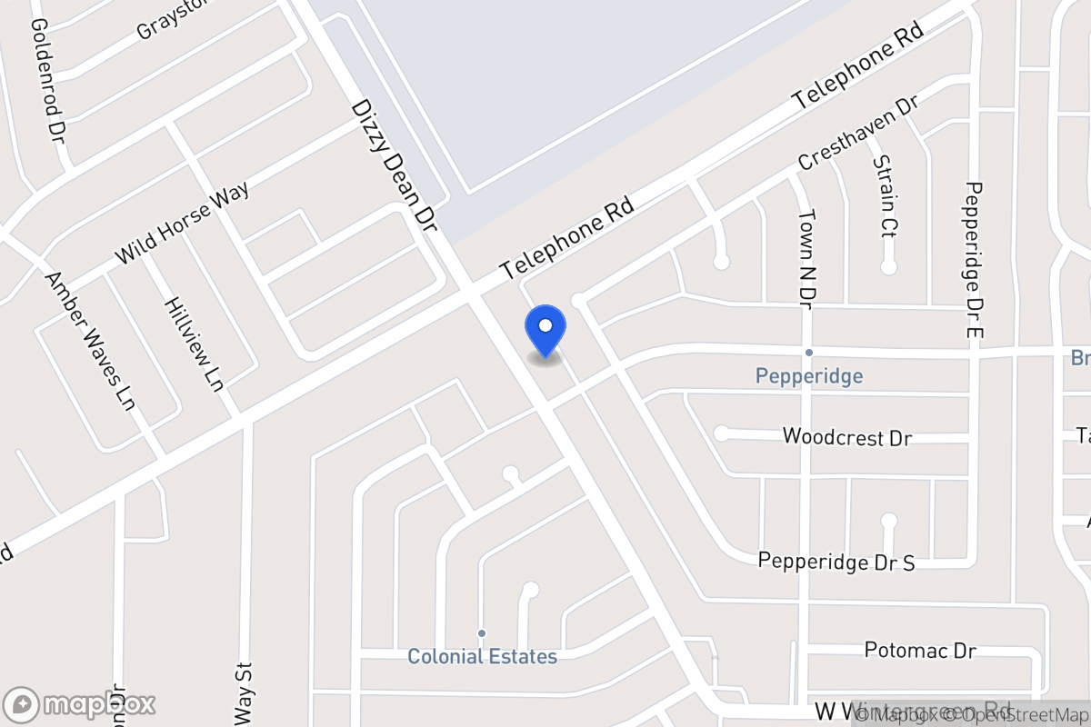 Map of 879 W Wintergreen Rd