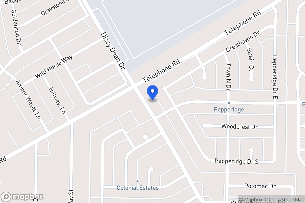 Map of 883 W Wintergreen Rd