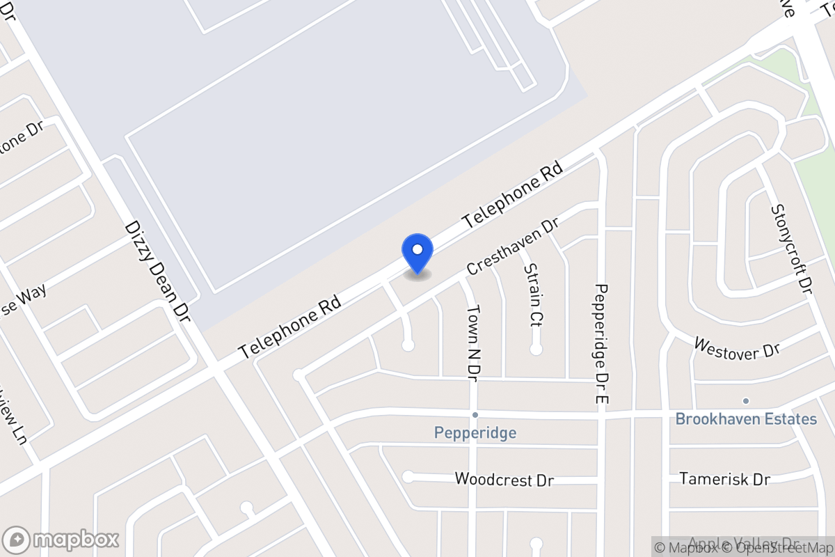 Map of 1035 Cresthaven Dr