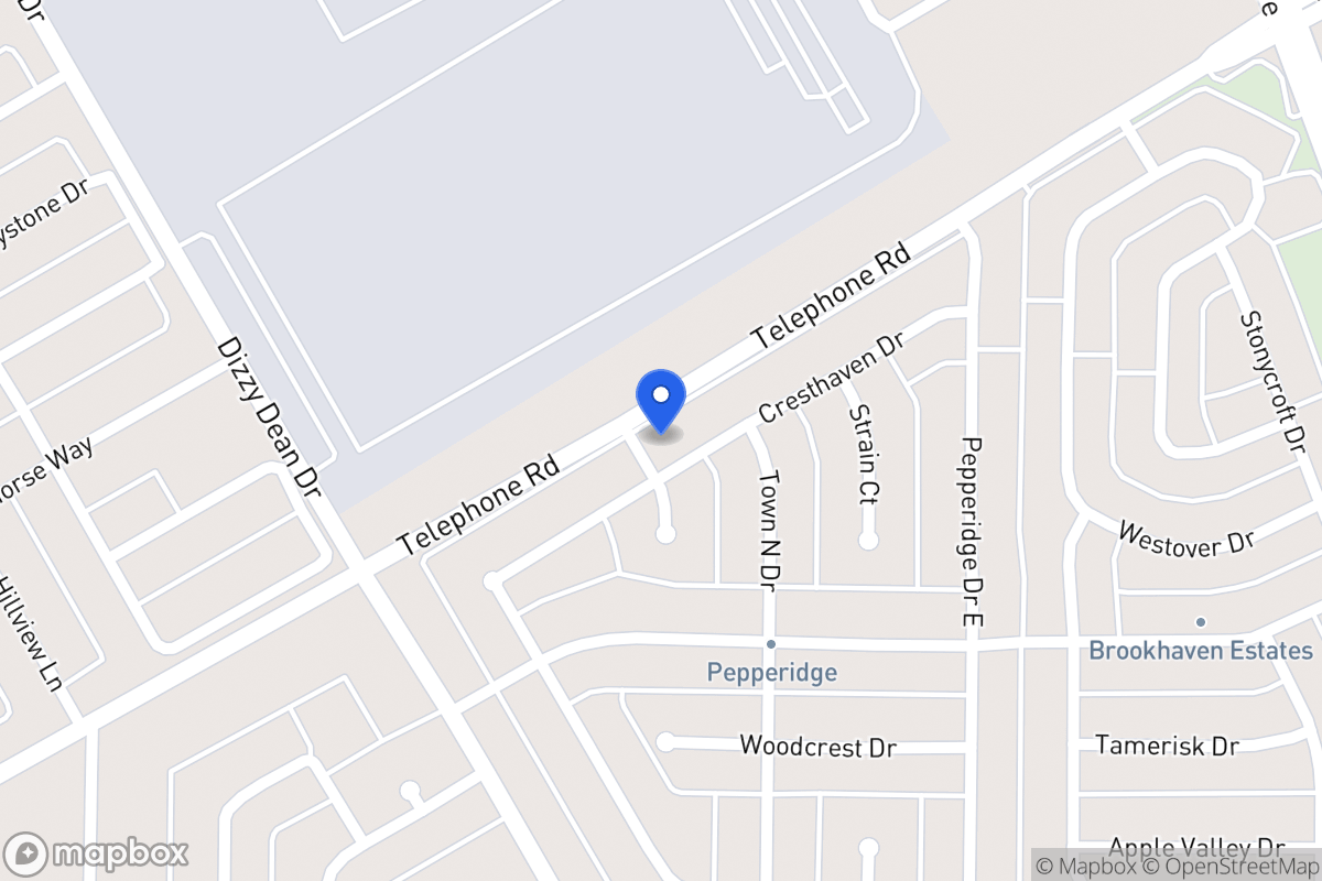 Map of 1039 Cresthaven Dr