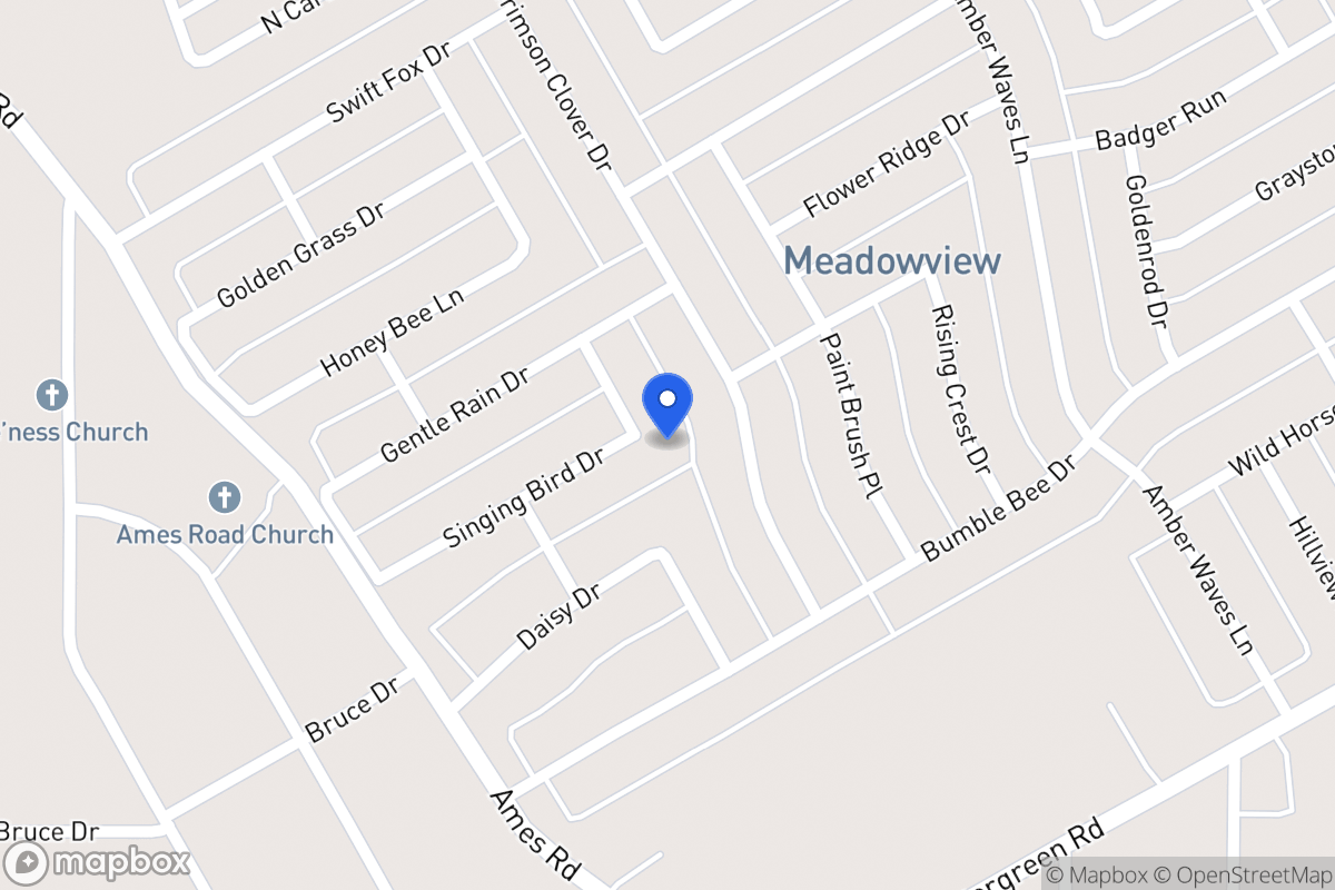 Map of 1404 Singing Bird Dr