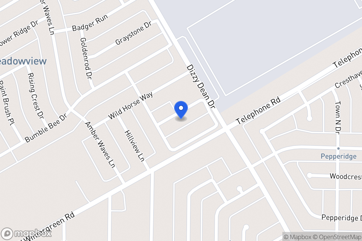 Map of 1016 Babbling Brook Ln