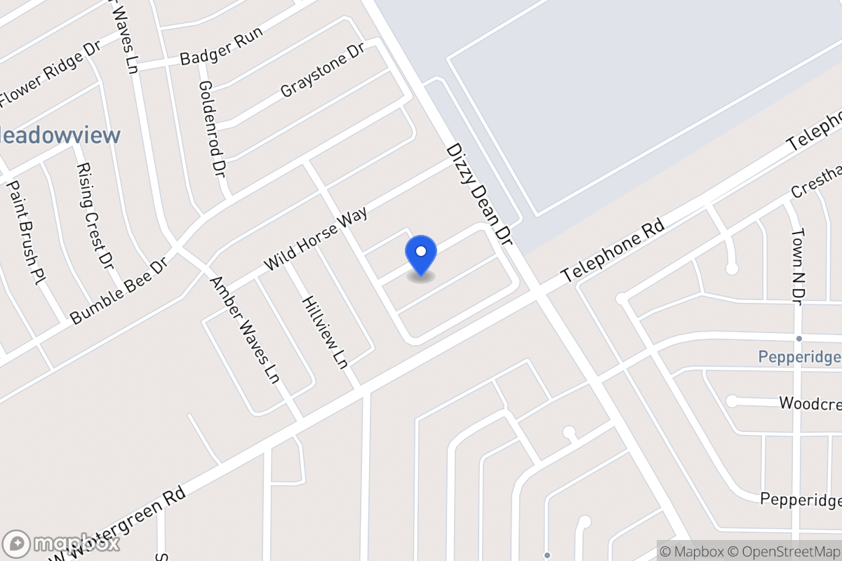 Map of 1020 Babbling Brook Ln