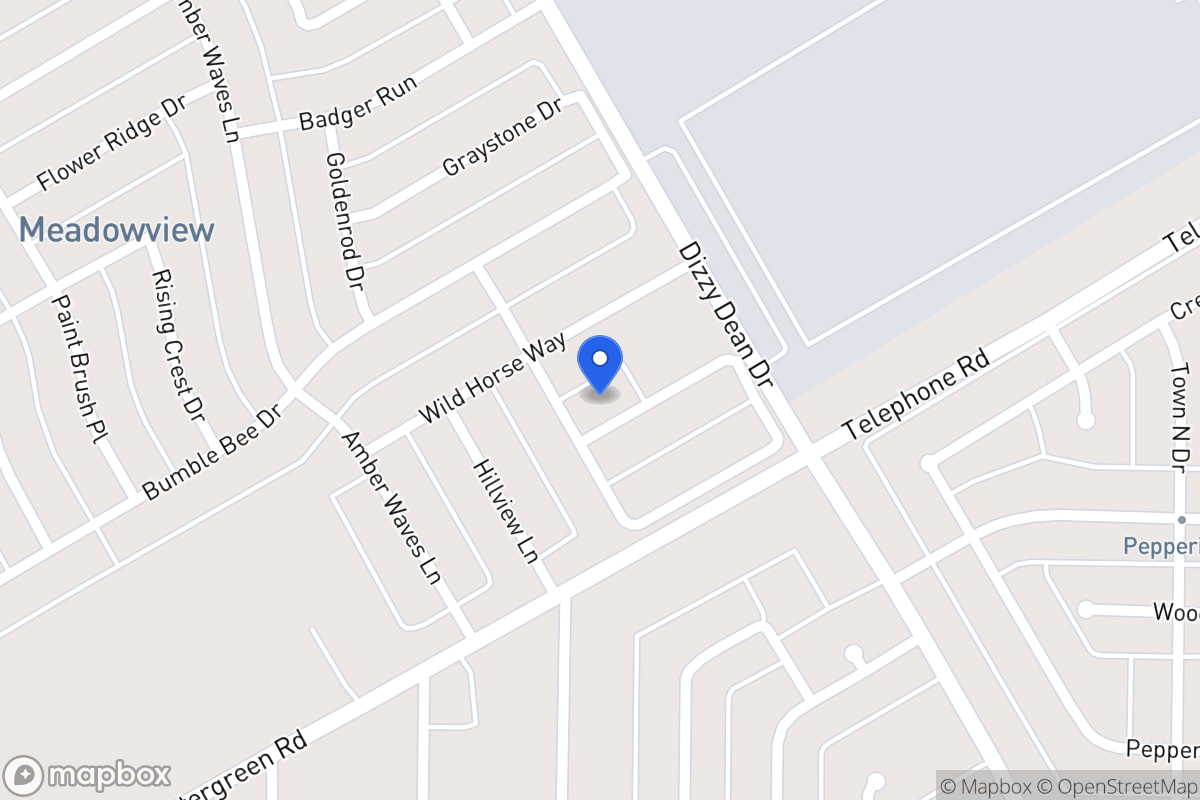Map of 1023 Babbling Brook Ln