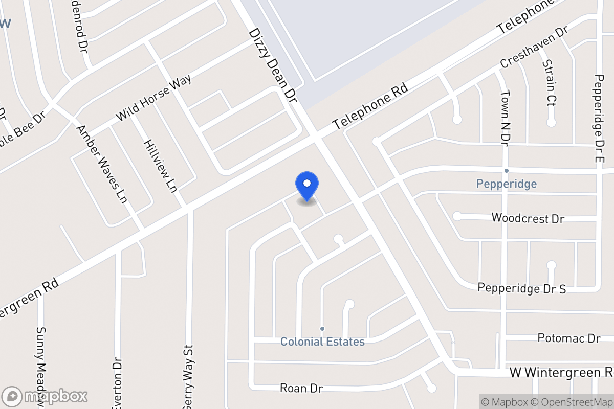 Map of 1394 Roan Dr