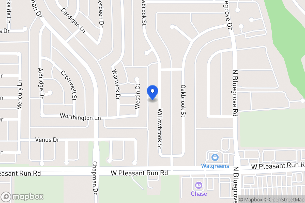 Map of 1411 Willowbrook St