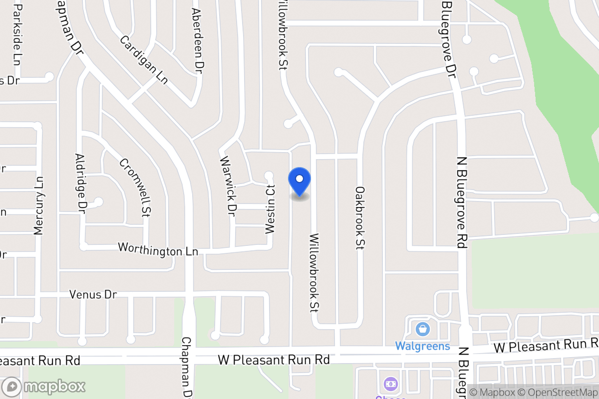 Map of 1419 Willowbrook St