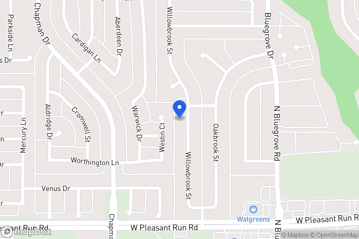 Map of 1427 Willowbrook St