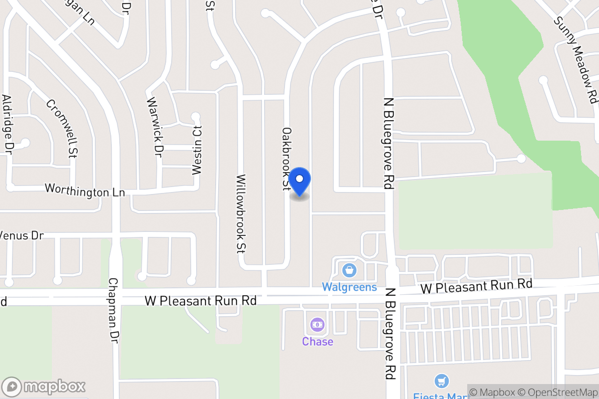 Map of 1326 Oakbrook St