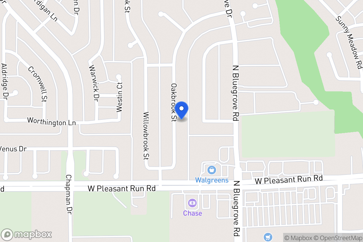 Map of 1330 Oakbrook St