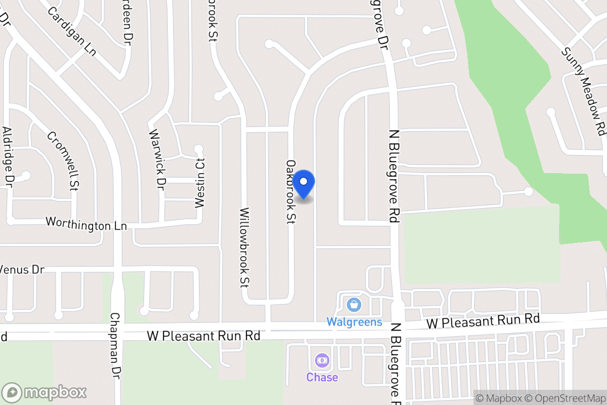 Map of 1406 Oakbrook St