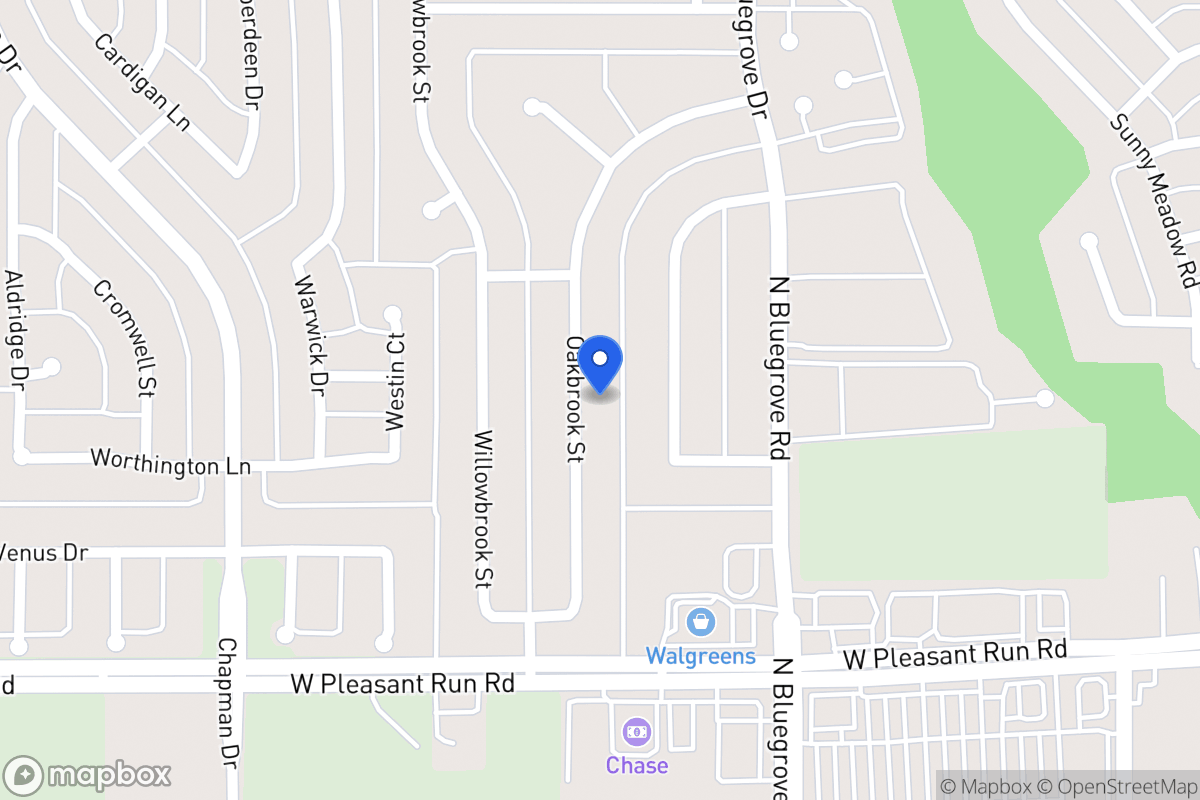 Map of 1410 Oakbrook St
