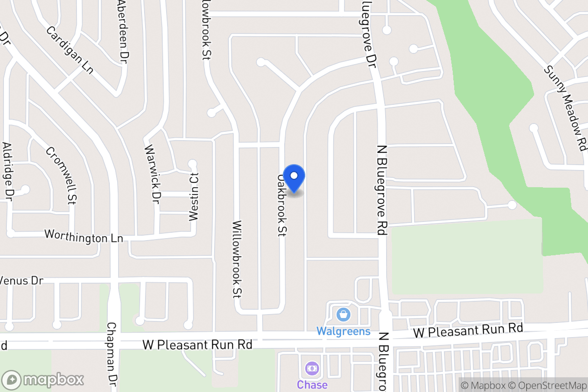 Map of 1414 Oakbrook St