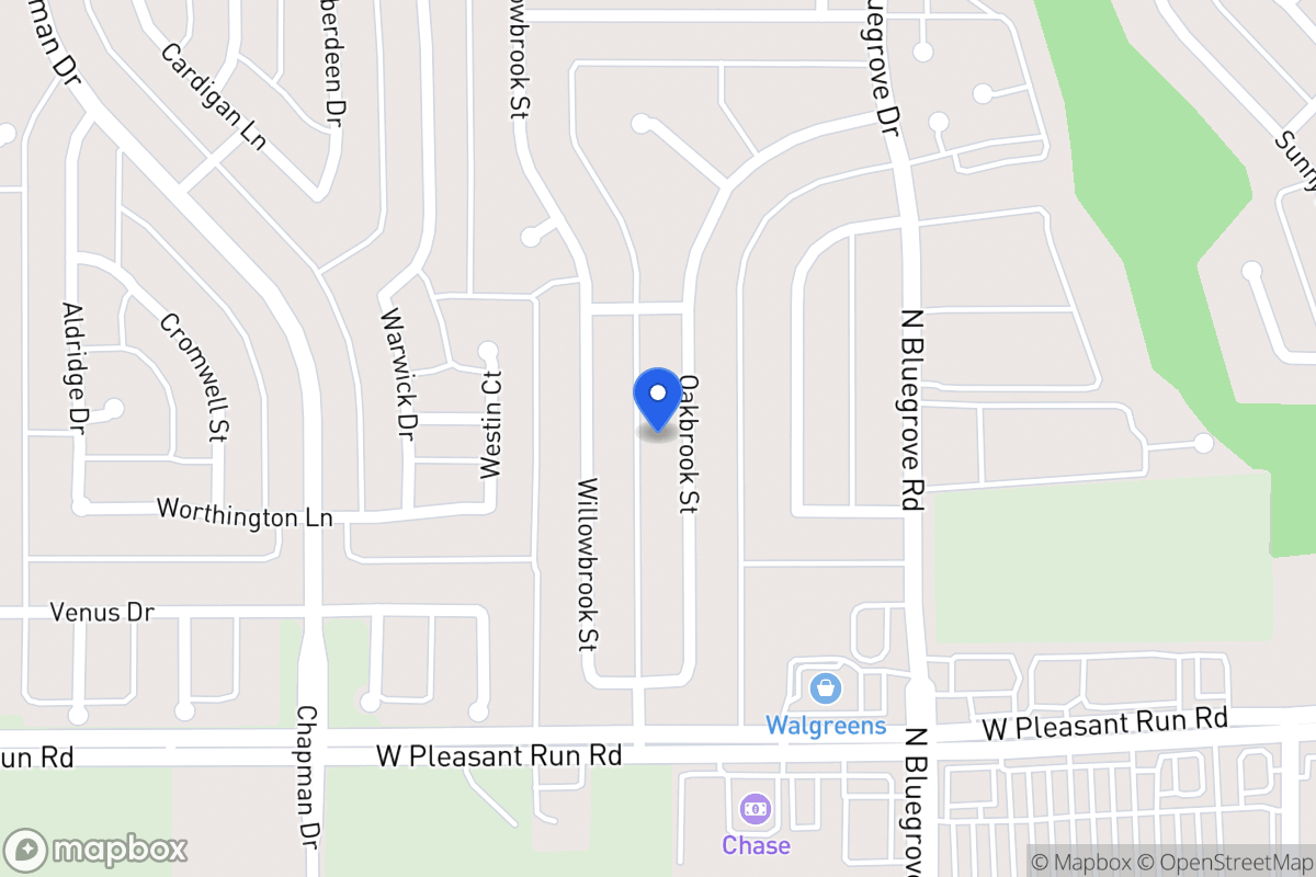 Map of 1411 Oakbrook St
