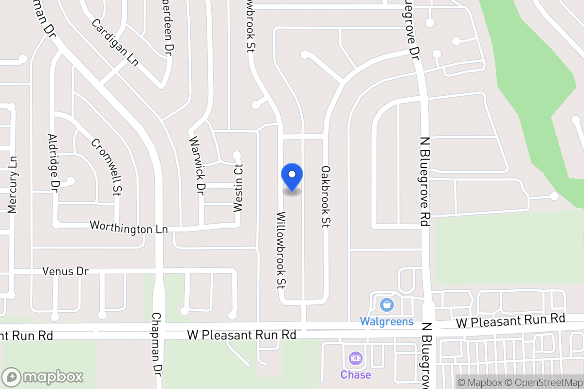 Map of 1410 Willowbrook St
