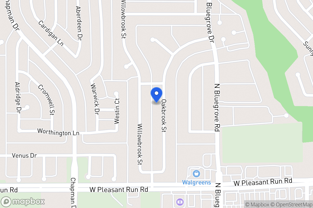 Map of 1419 Oakbrook St