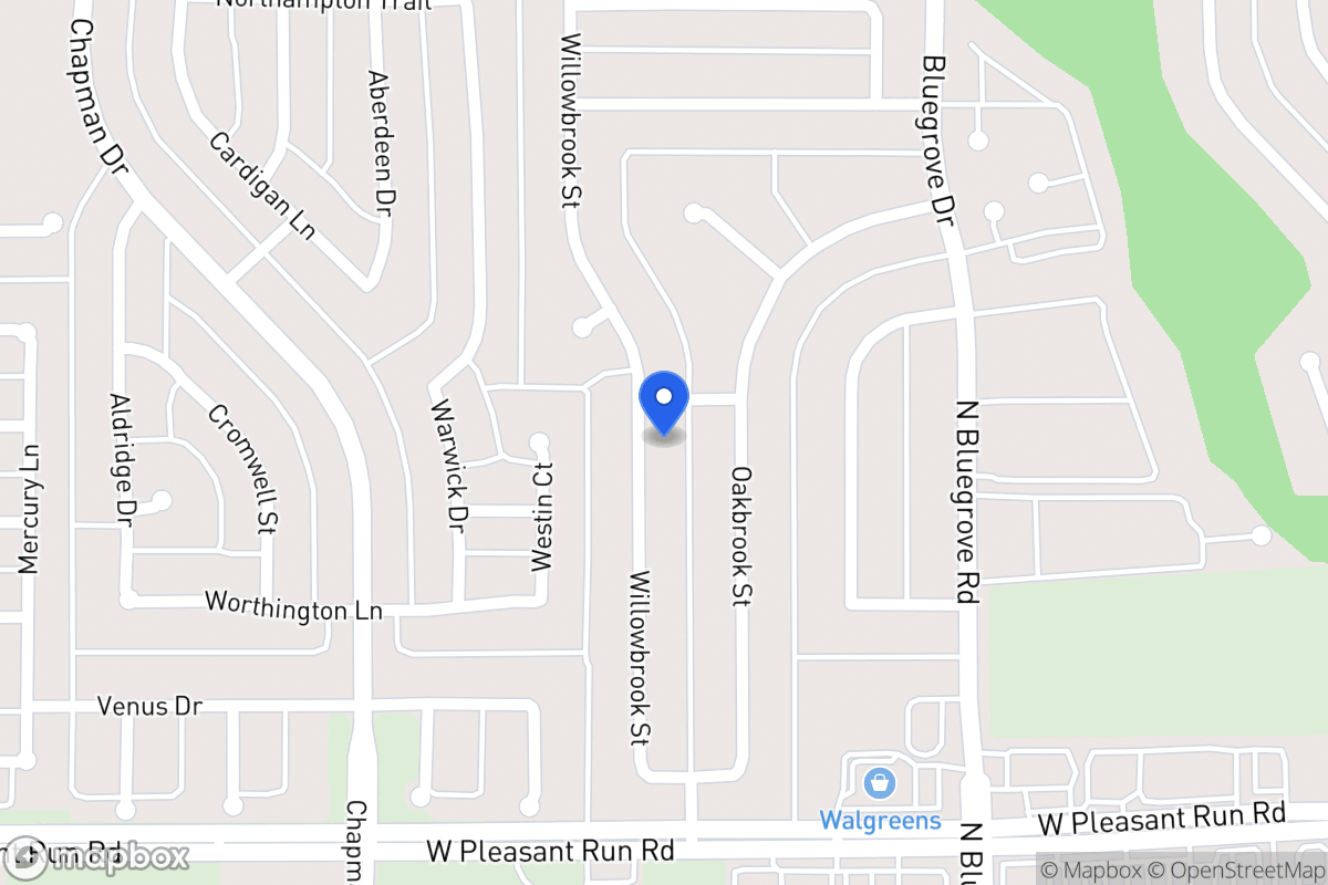 Map of 1426 Willowbrook St