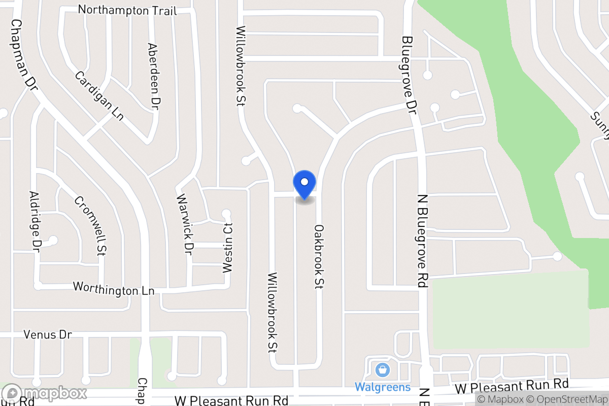 Map of 1431 Oakbrook St