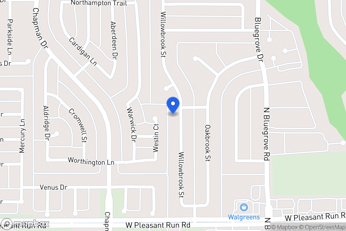 Map of 1431 Willowbrook St