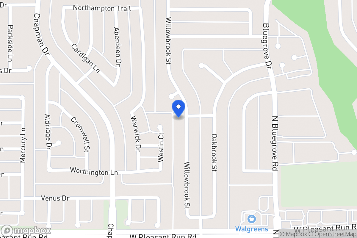 Map of 1435 Willowbrook St