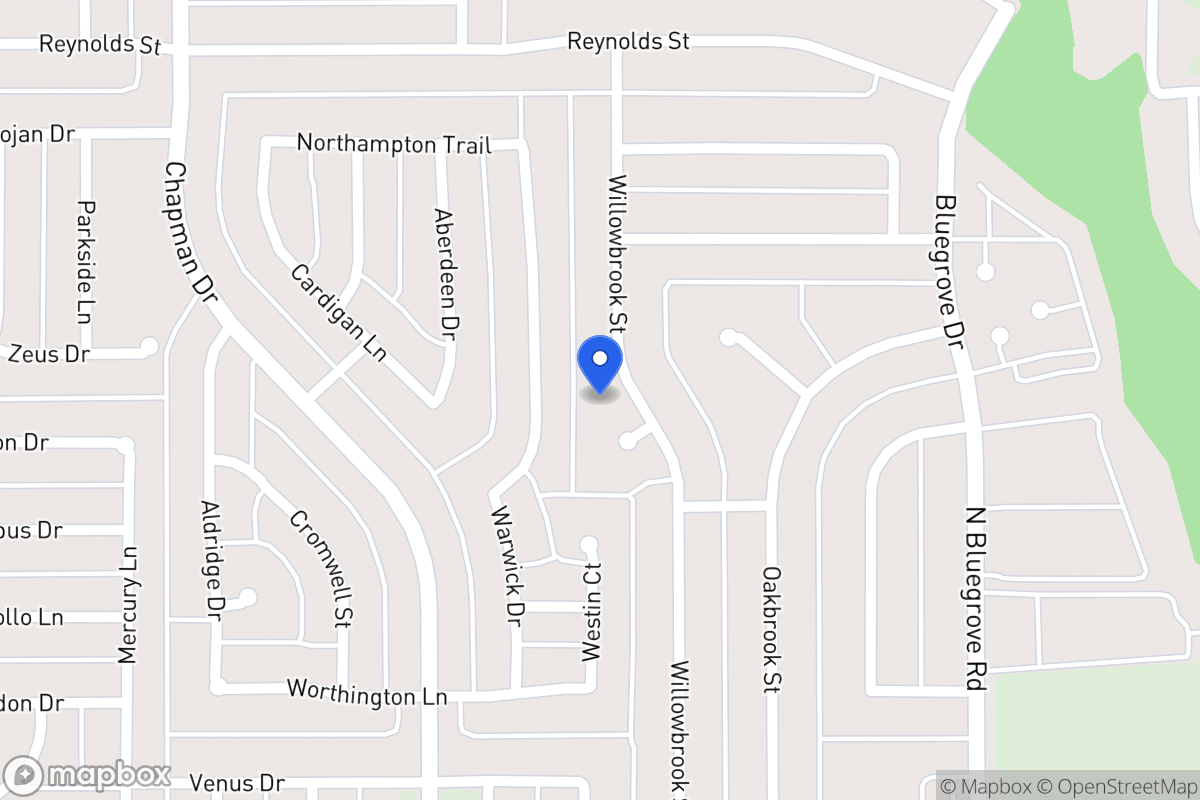 Map of 1543 Willowbrook St