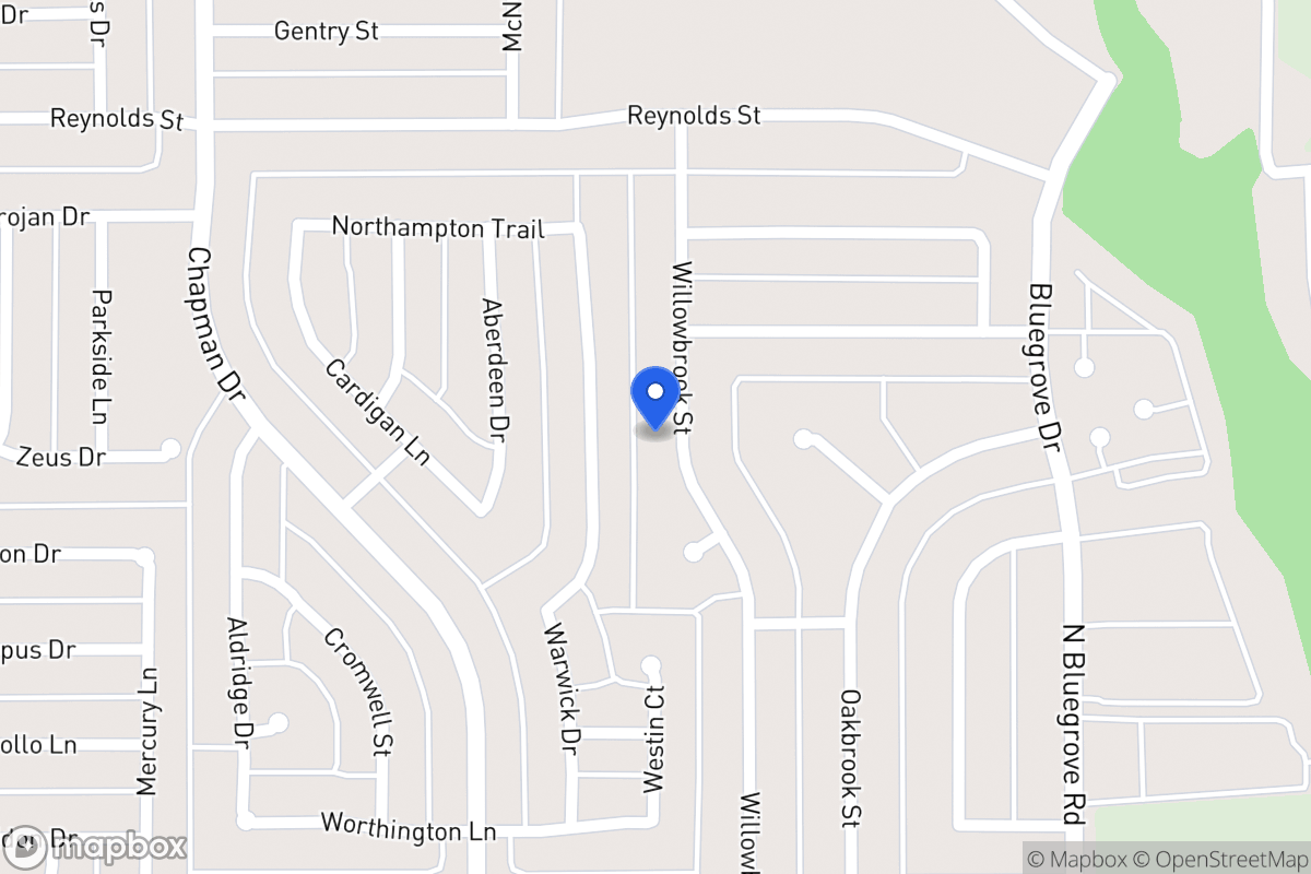 Map of 1555 Willowbrook St