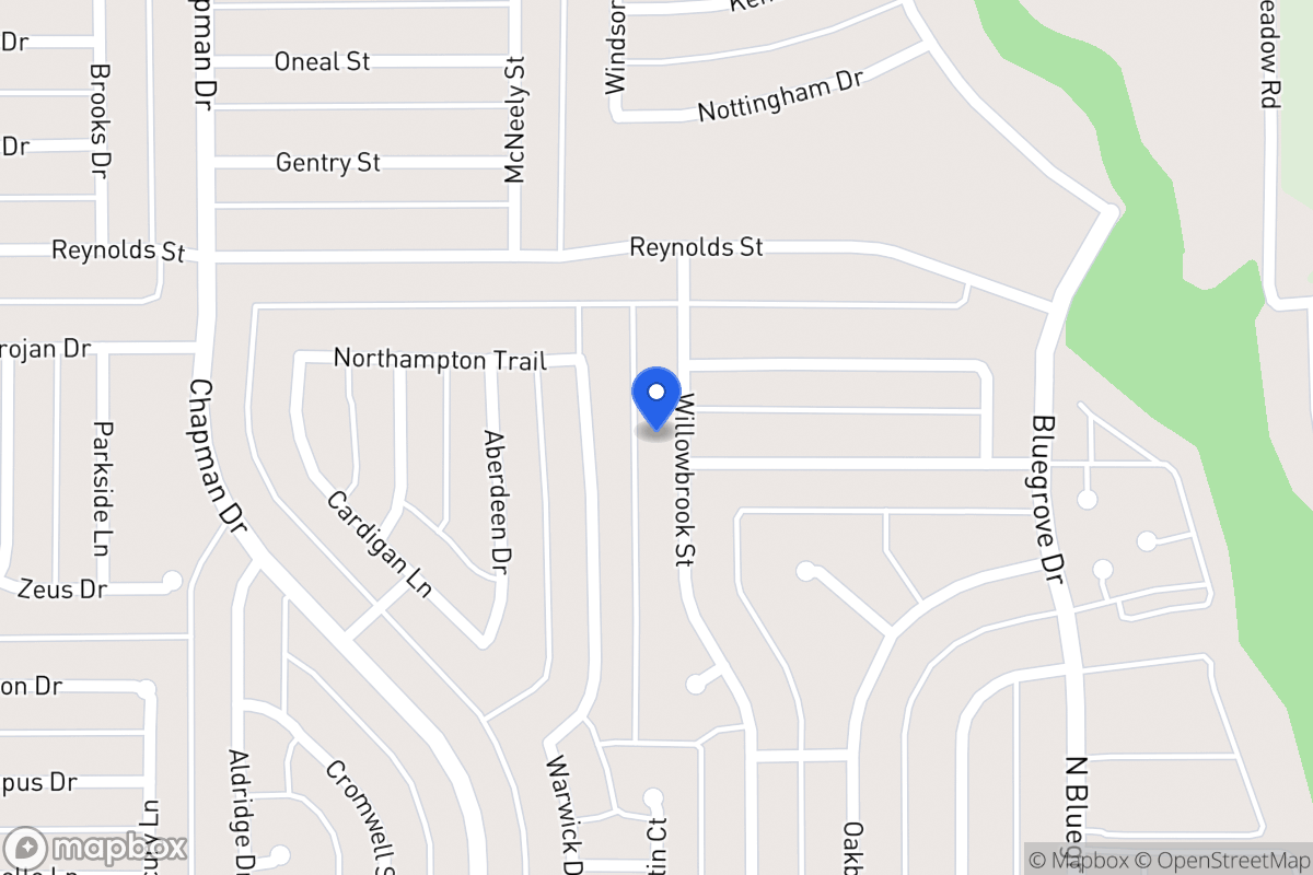 Map of 1605 Willowbrook St