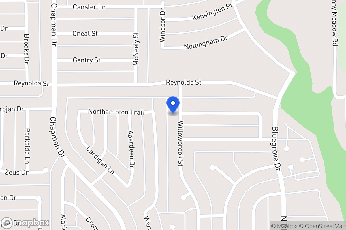 Map of 1617 Willowbrook St