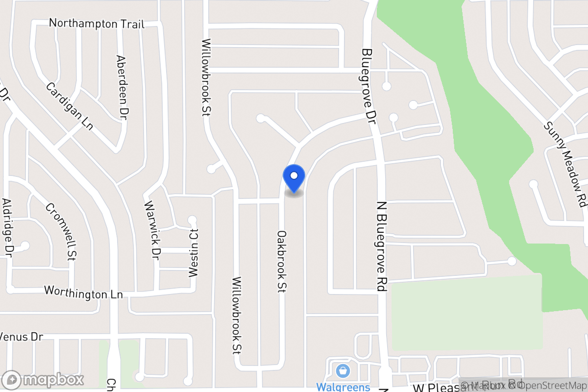 Map of 1438 Oakbrook St