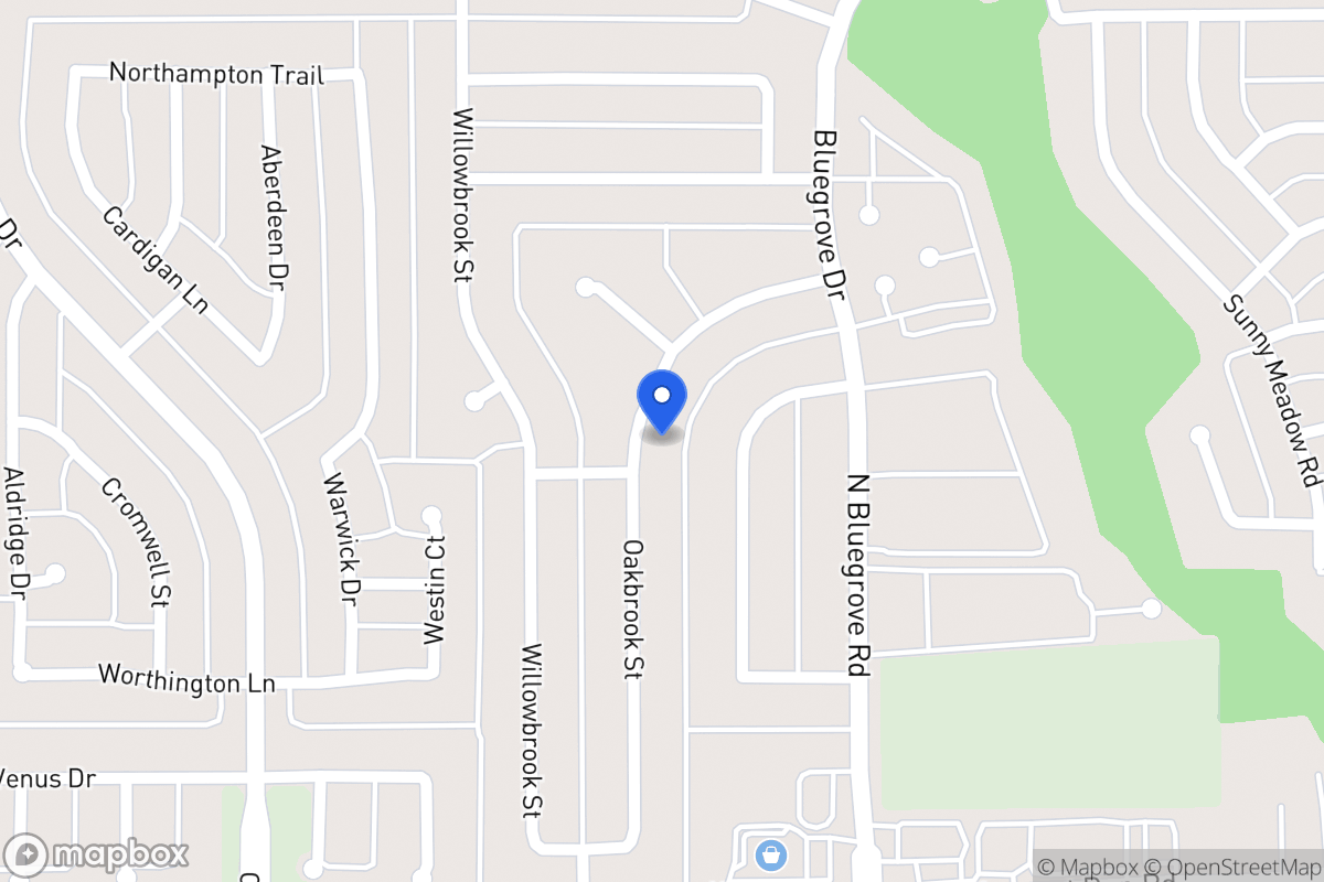 Map of 1514 Oakbrook St